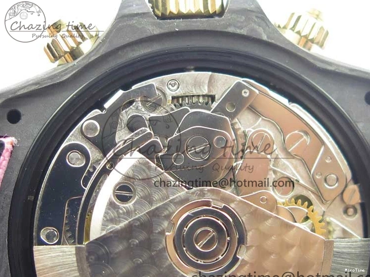 MiroTime 0326 Daytona DIW Carbon V2 WWF Best Edition Black Pink Dial On Pink Nylon Strap A Reliable 3113